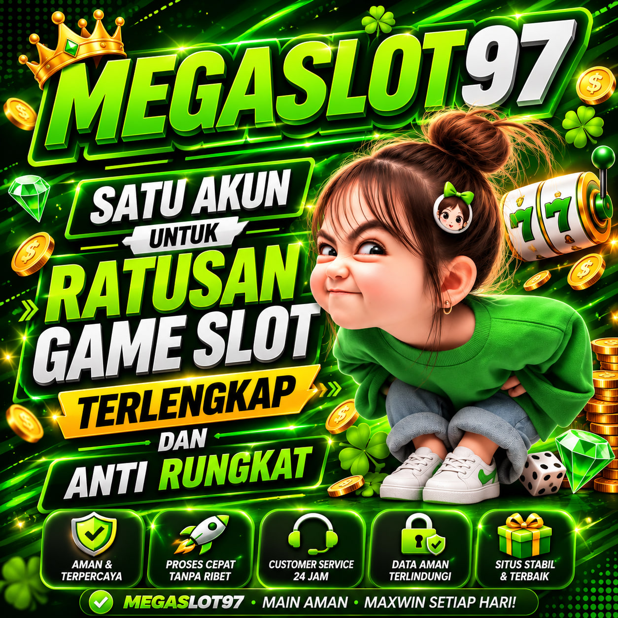 MEGASLOT97: Satu Akun untuk Ratusan Game Slot Terlengkap dan Anti Rungkat